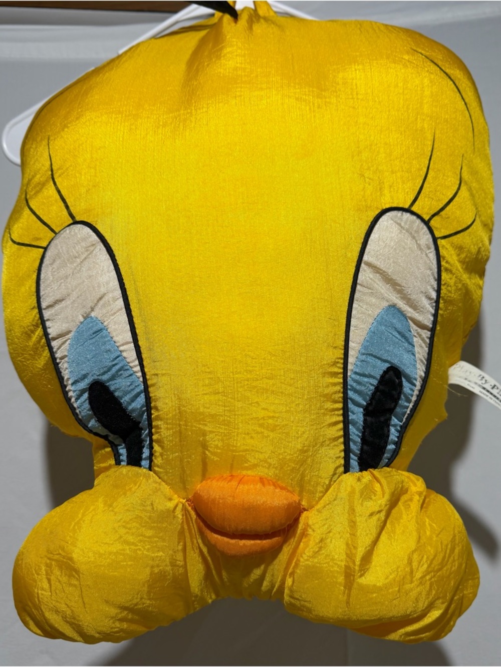 Vintage Tweety Bird Plush Face Pillow - Bright Yellow